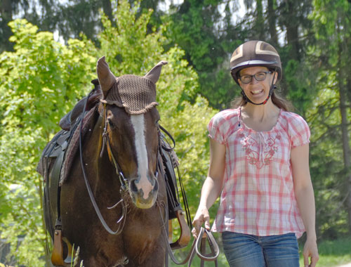 Zufriedene Reitbeteiligerin